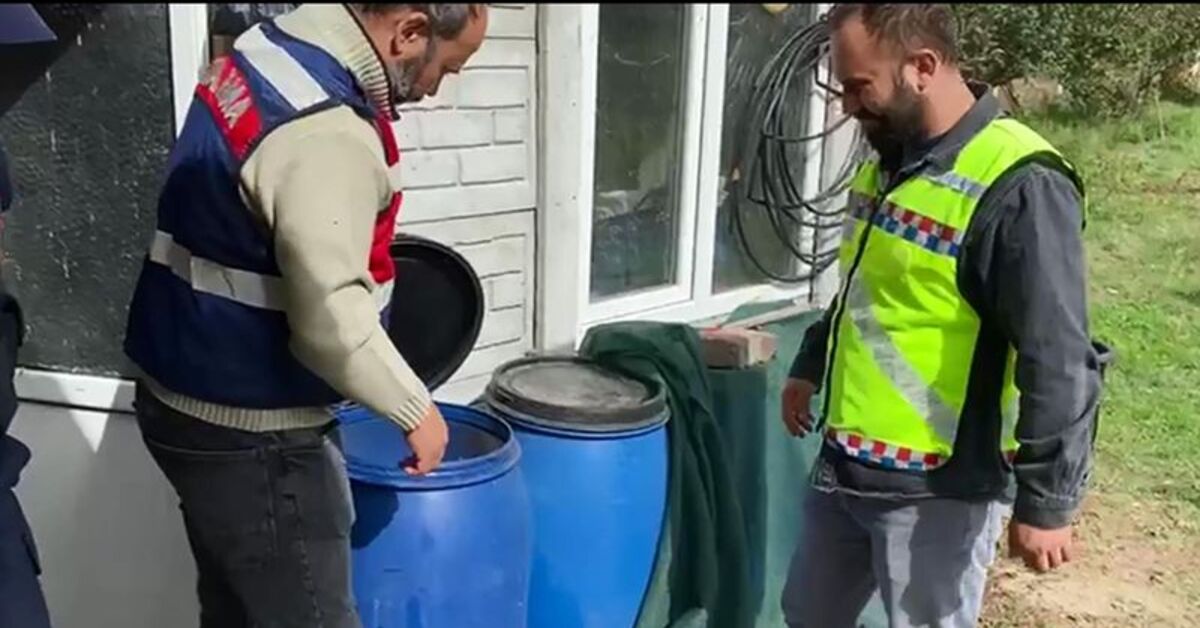 Tekirdağ’da bağ evinde 558 litre sahte içki ele geçirildi, 1 gözaltı